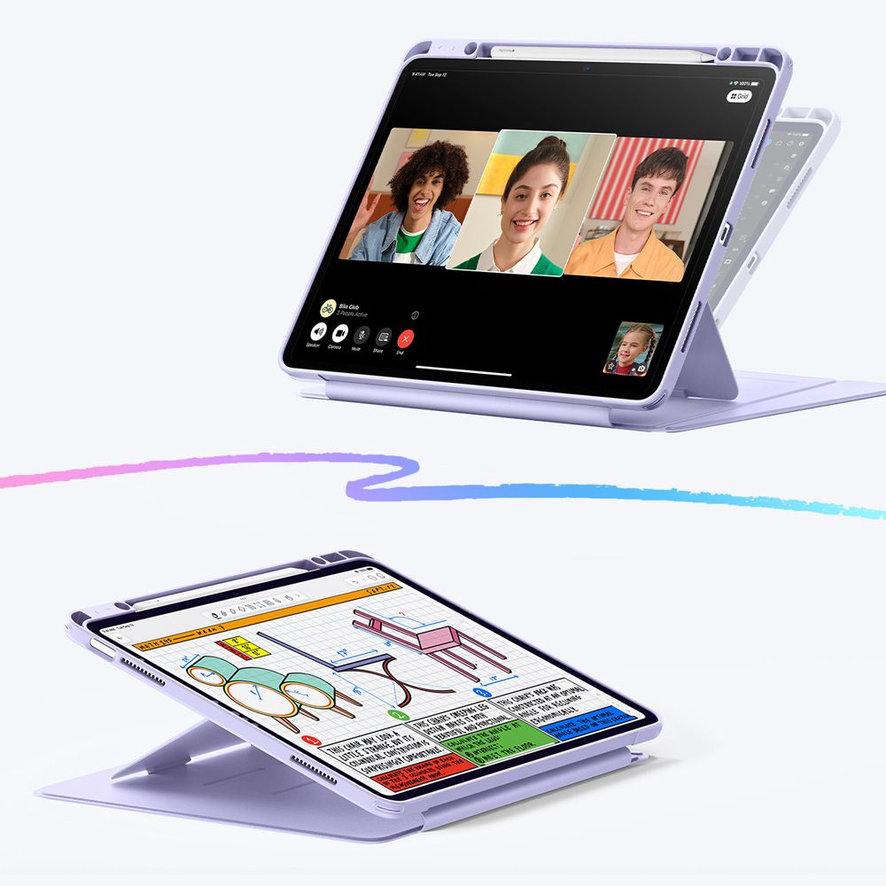 ESR ESR iPad Air 13 2026-2024 Fodral Flip Hybrid Lila