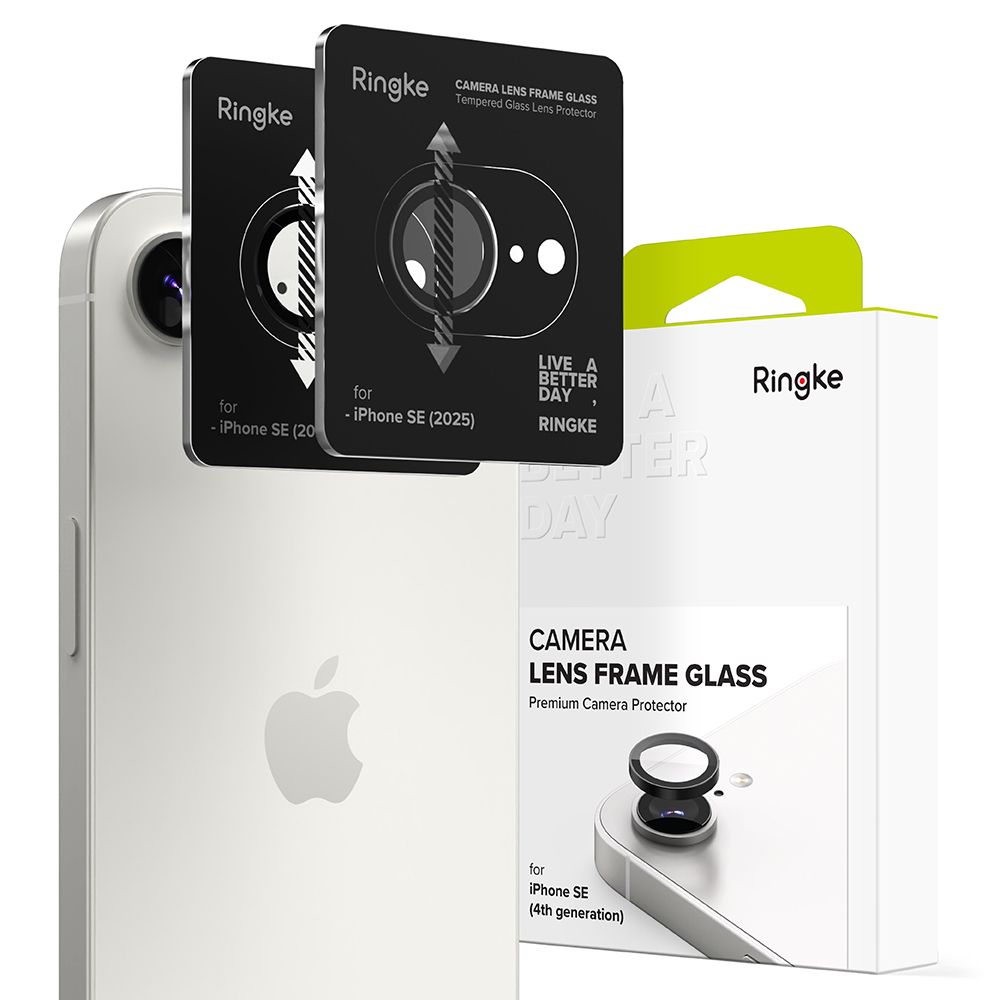 Ringke Ringke iPhone 17e / 16e 2-PACK Linsskydd Härdat Glas Svart
