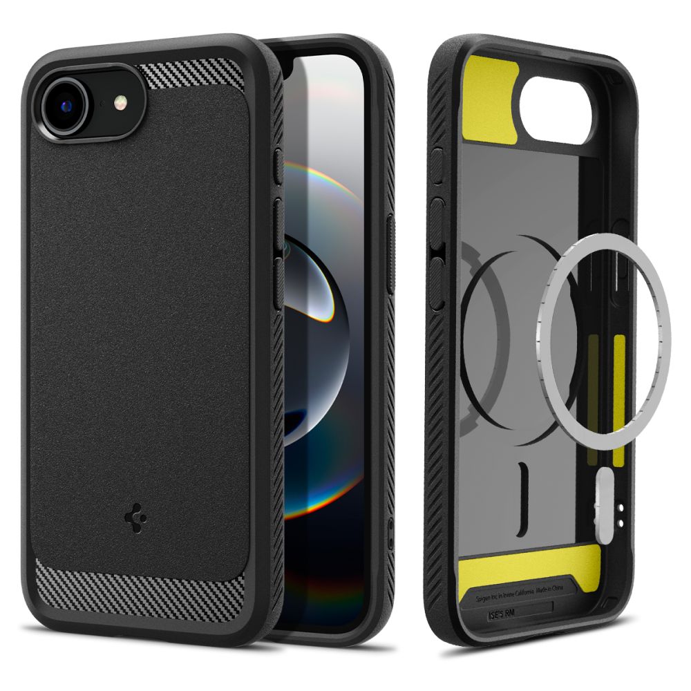 Spigen Spigen iPhone 17e / 16e Skal MagSafe Mag Rugged Armor Svart