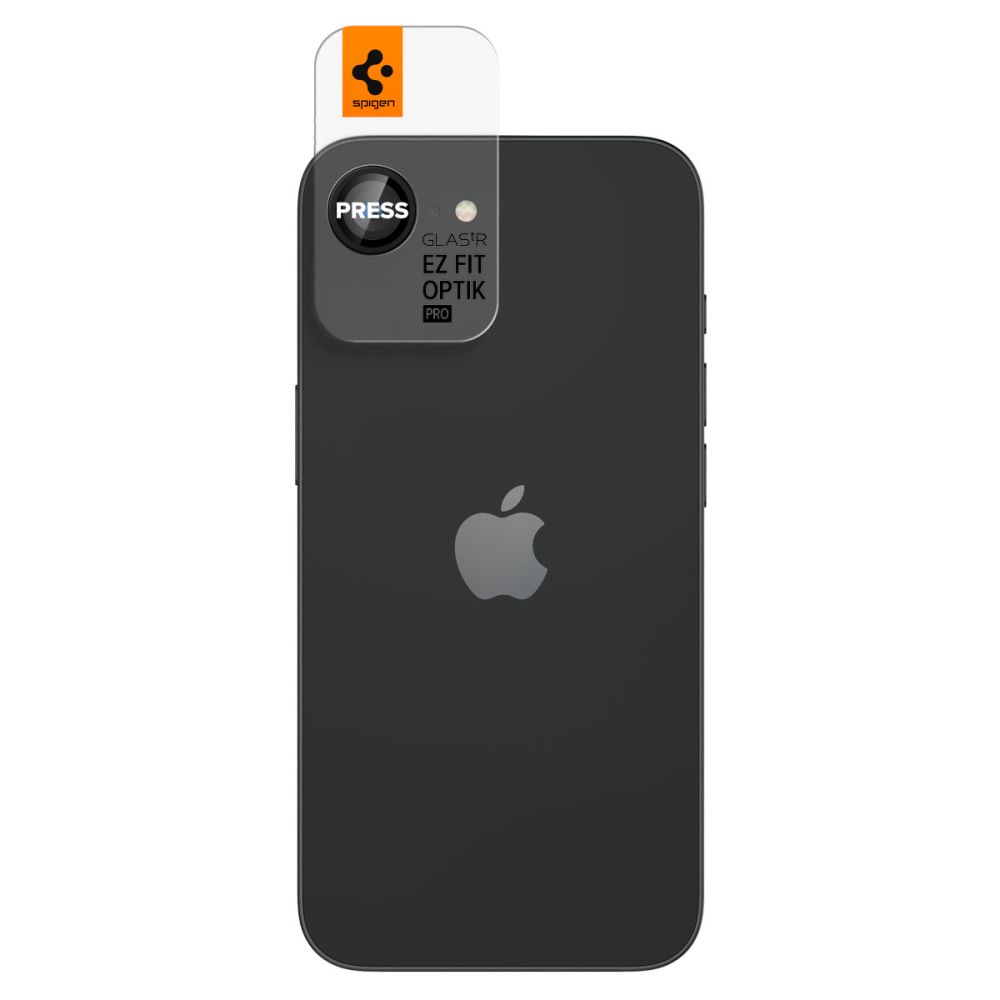 Spigen Spigen iPhone 17e / 16e 2-PACK Linsskydd GLAS.tR Optik Svart