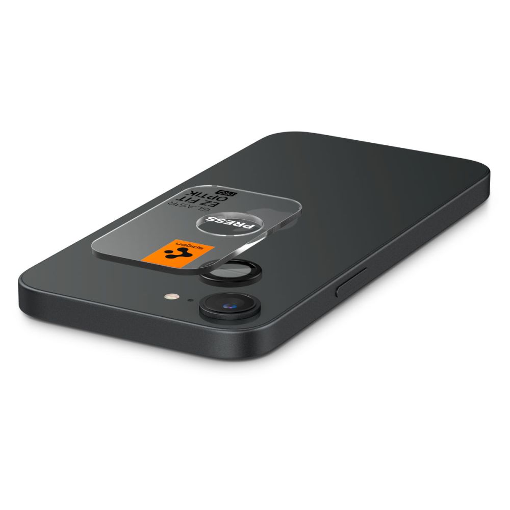 Spigen Spigen iPhone 17e / 16e 2-PACK Linsskydd GLAS.tR Optik Svart