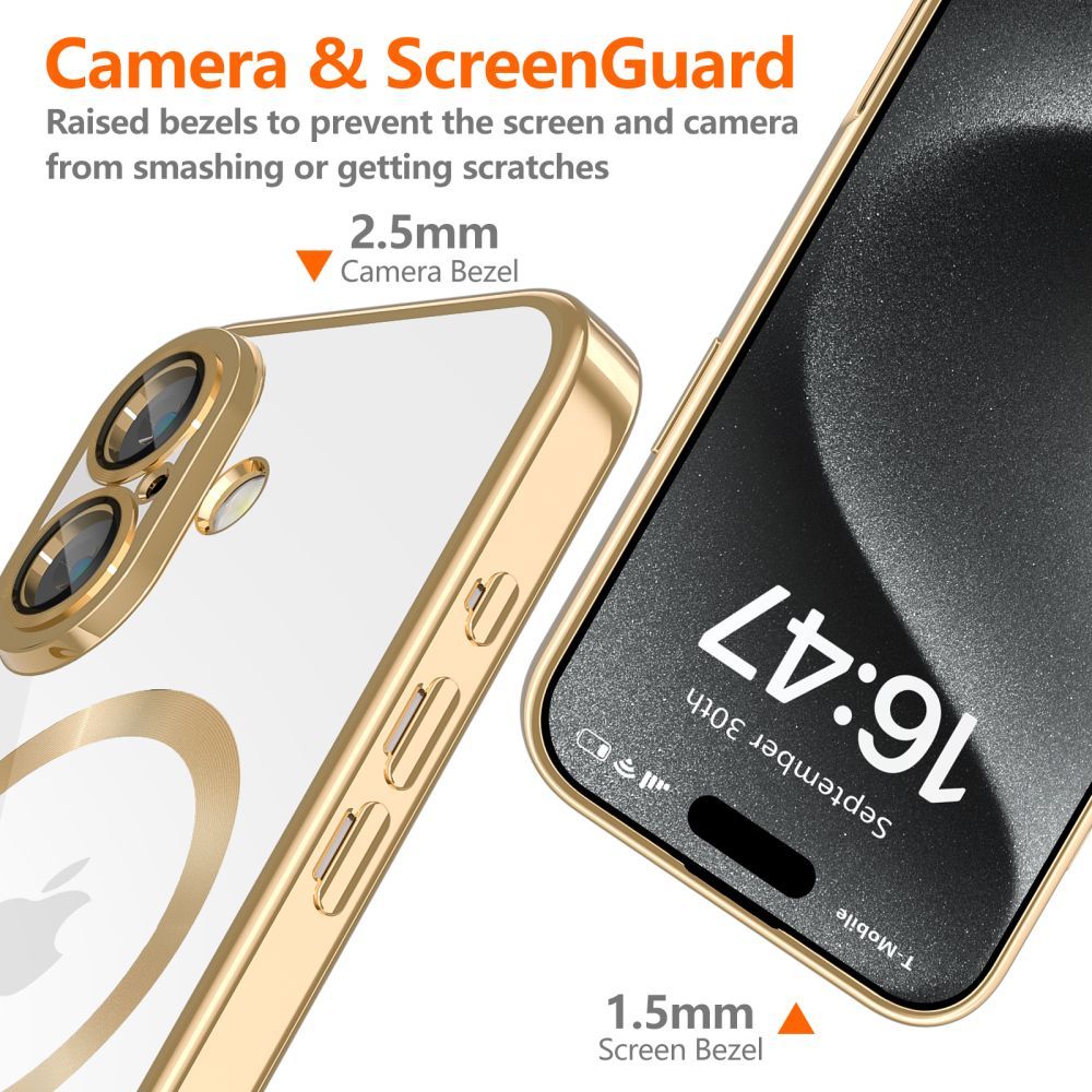 Tech-Protect Tech-Protect iPhone 17e / 16e Skal MagSafe MagFlex Shiny Gold