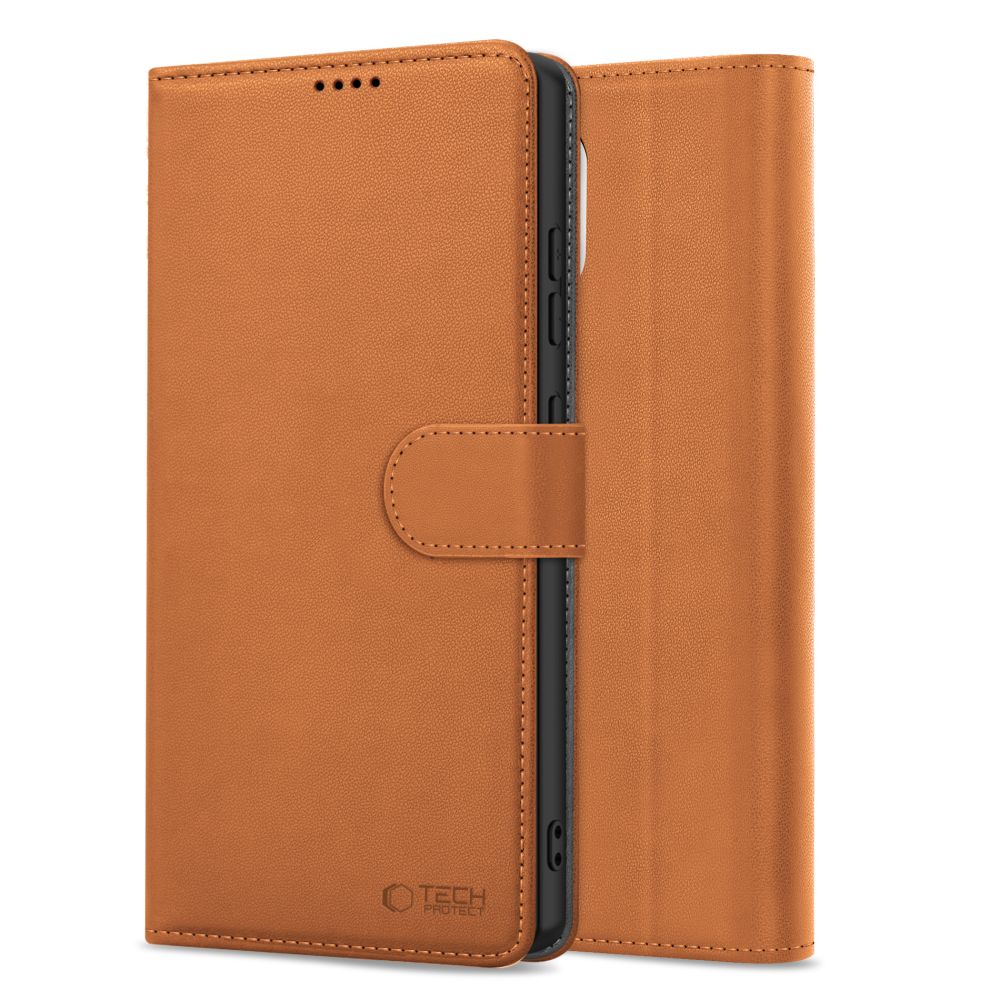 Tech-Protect Tech-Protect iPhone 17e / 16e Fodral Läder Saddle Brown