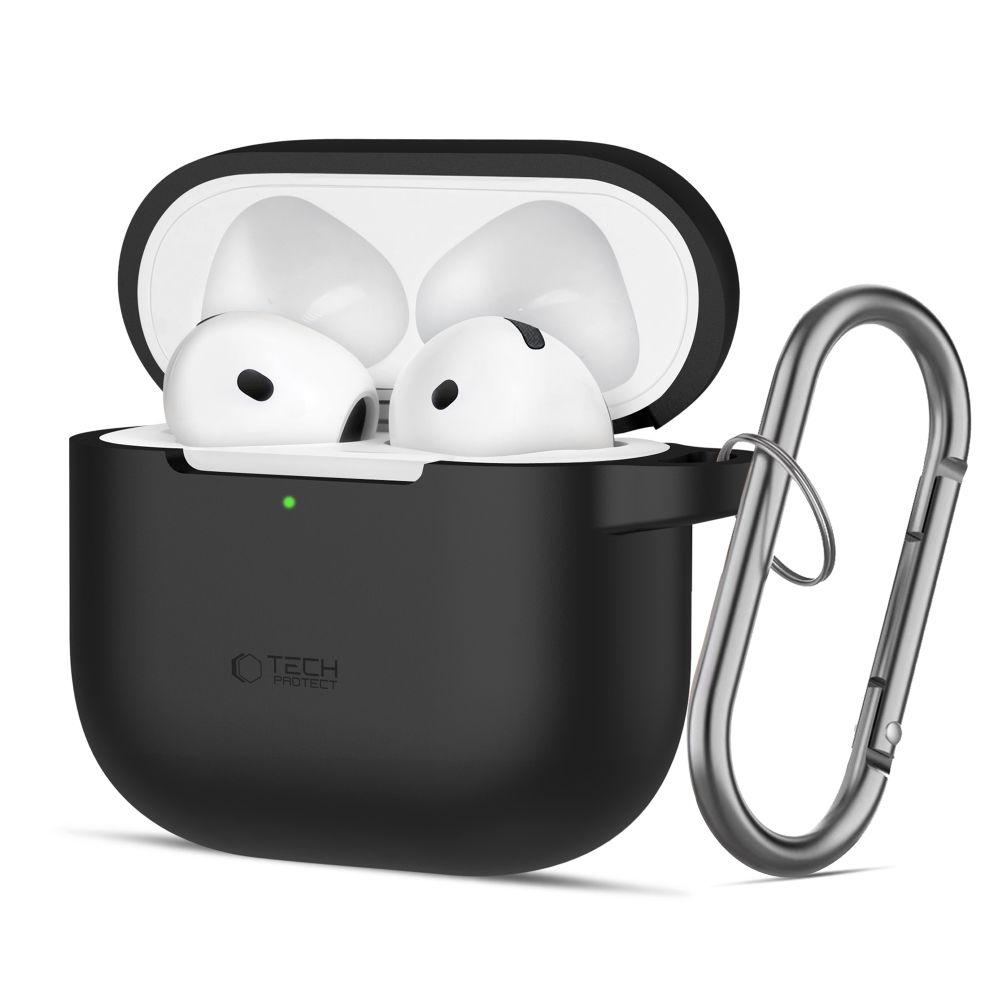 Tech-Protect Tech-Protect AirPods 4 Skal Silikon Hook Svart