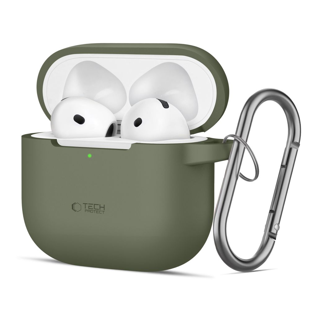 Tech-Protect Tech-Protect AirPods 4 Skal Silikon Hook Olive Green