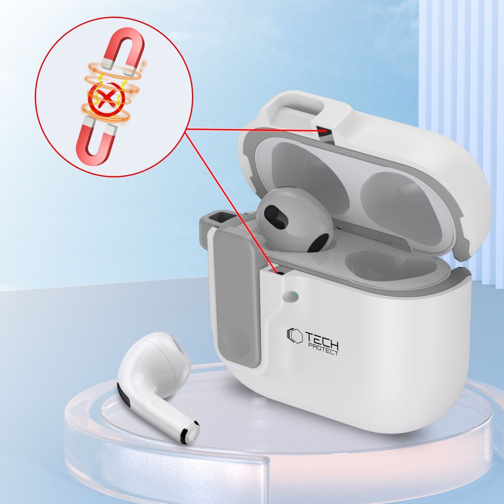 Tech-Protect Tech-Protect AirPods 4 Skal Slim Hook Vit