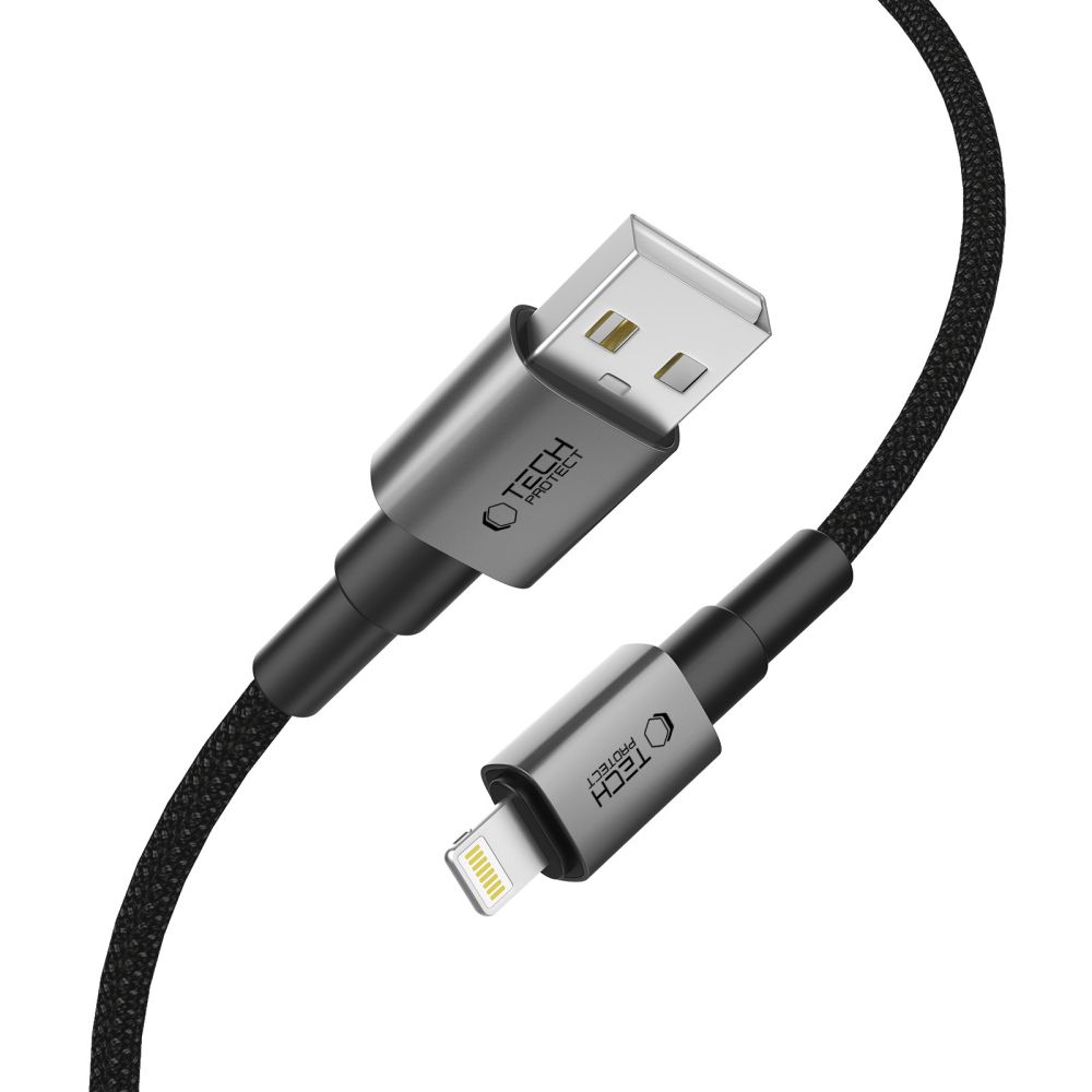 Tech-Protect Tech-Protect 0.25m 12W/2.4A Lightning Kabel UltraBoost Iron Grey