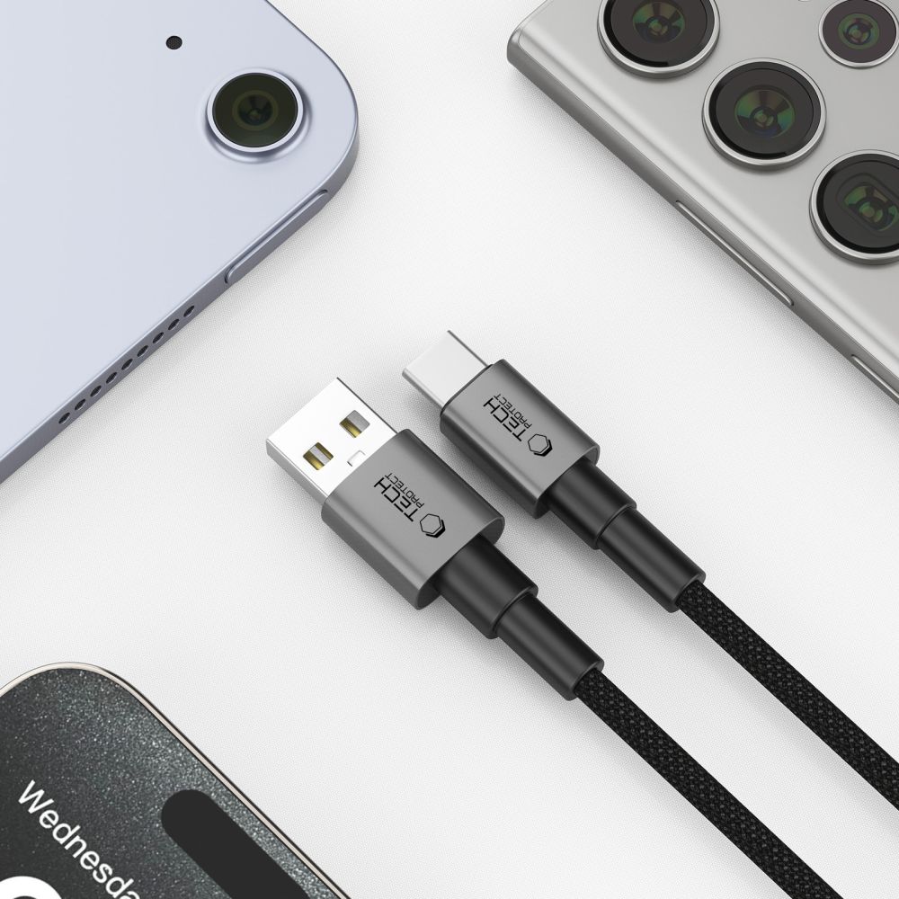 Tech-Protect Tech-Protect 2m 15W/3A USB-C Kabel UltraBoost Iron Grey