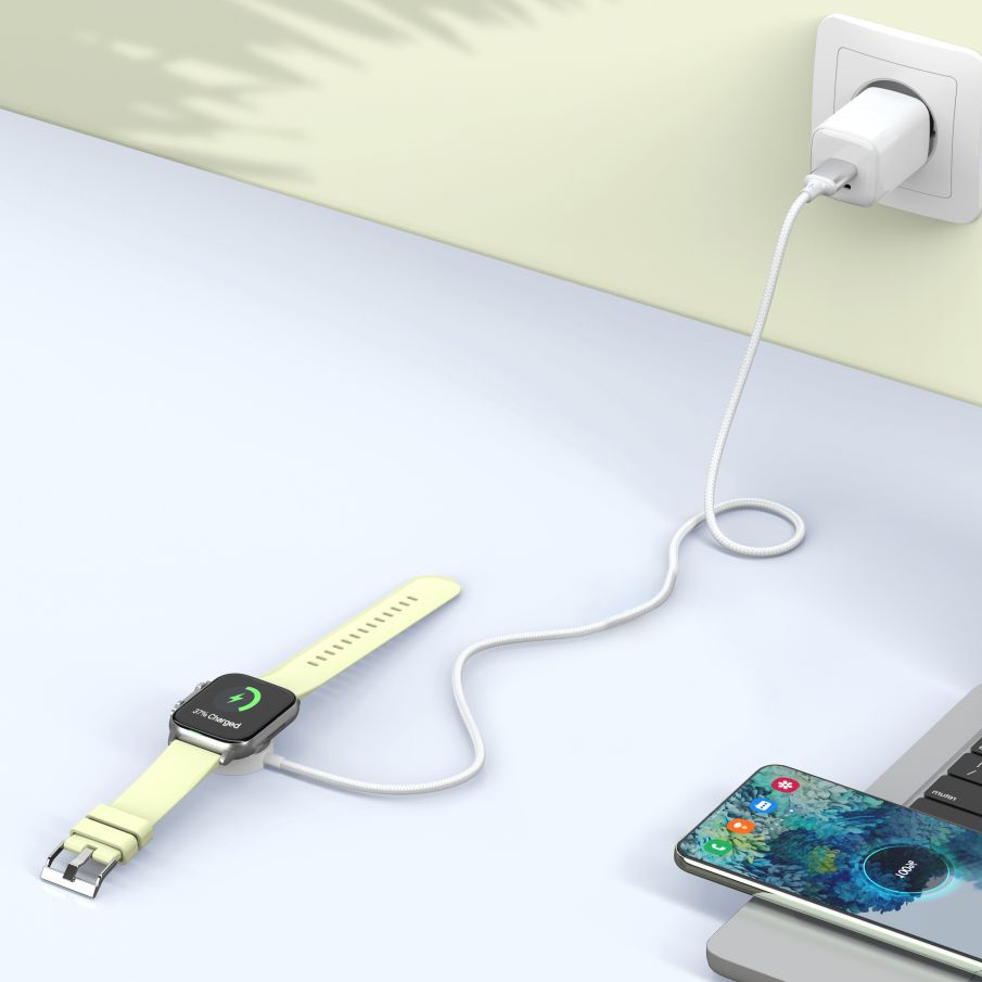 Tech-Protect Tech-Protect 1m Apple Watch Laddare UltraBoost USB-C Vit