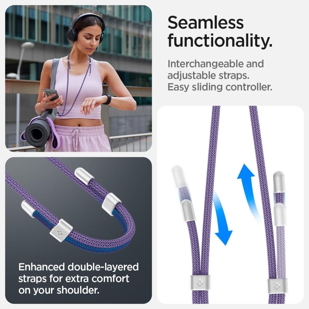 Spigen Spigen Mobilsnöre / Handledsrem Strap Set Deep Purple