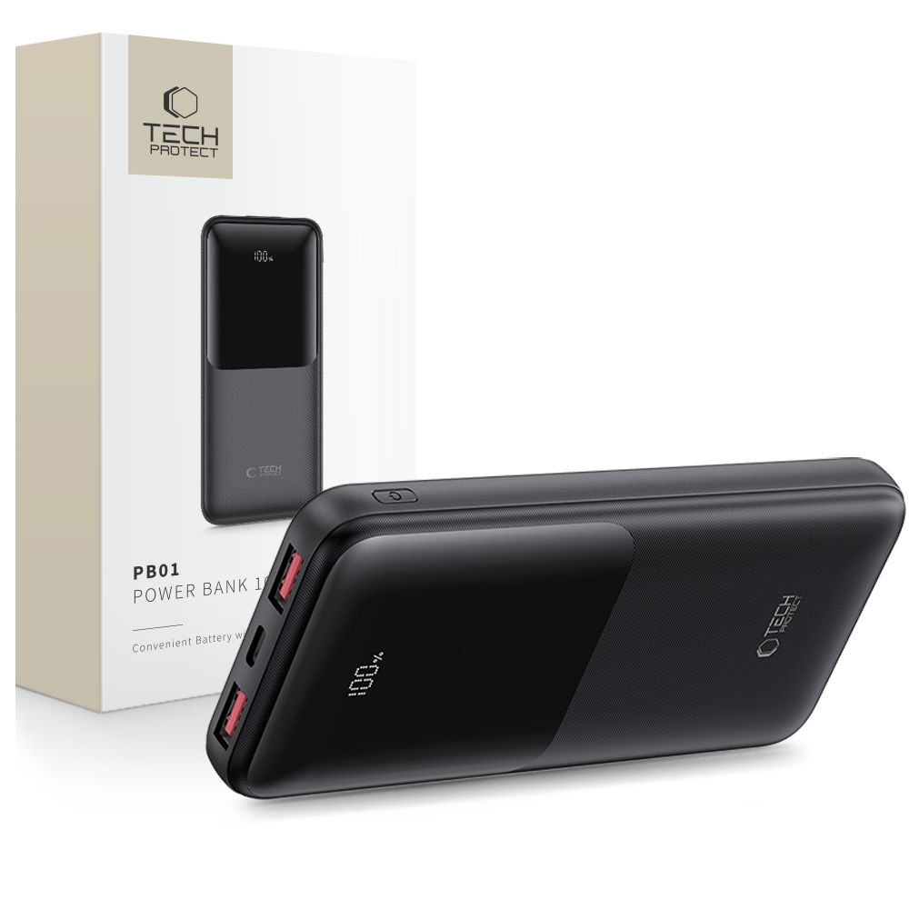 Tech-Protect Tech-Protect 10000 mAh 22.5W Powerbank Svart