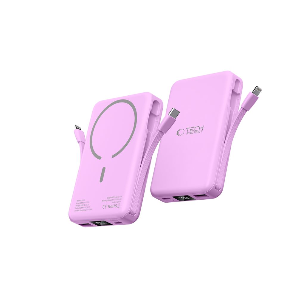 Tech-Protect Tech-Protect 10000 mAh MagSafe PowerBank LifeMag Lavender