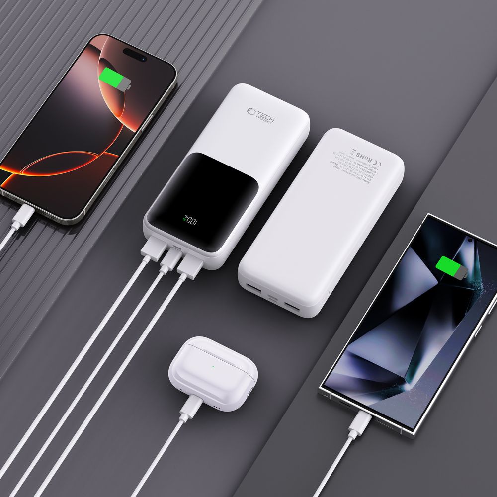 Tech-Protect Tech-Protect 20000 mAh 22.5W Powerbank Vit