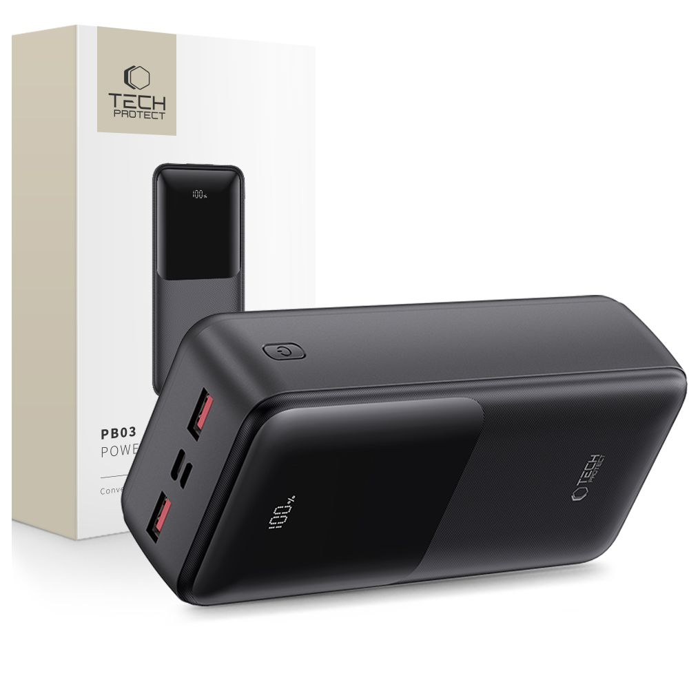 Tech-Protect Tech-Protect 30000 mAh 22.5W Powerbank Svart