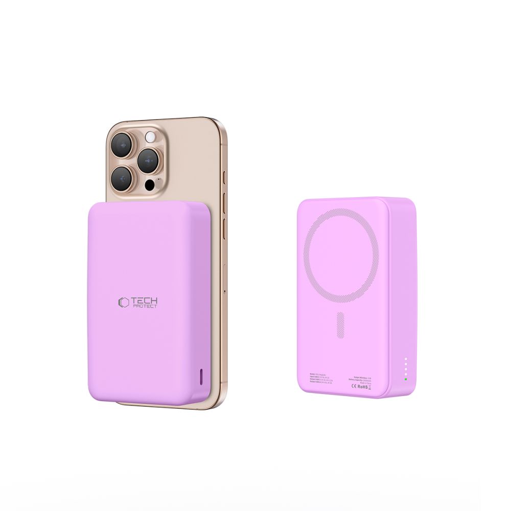 Tech-Protect Tech-Protect 20000 mAh MagSafe Powerbank LifeMag Lila