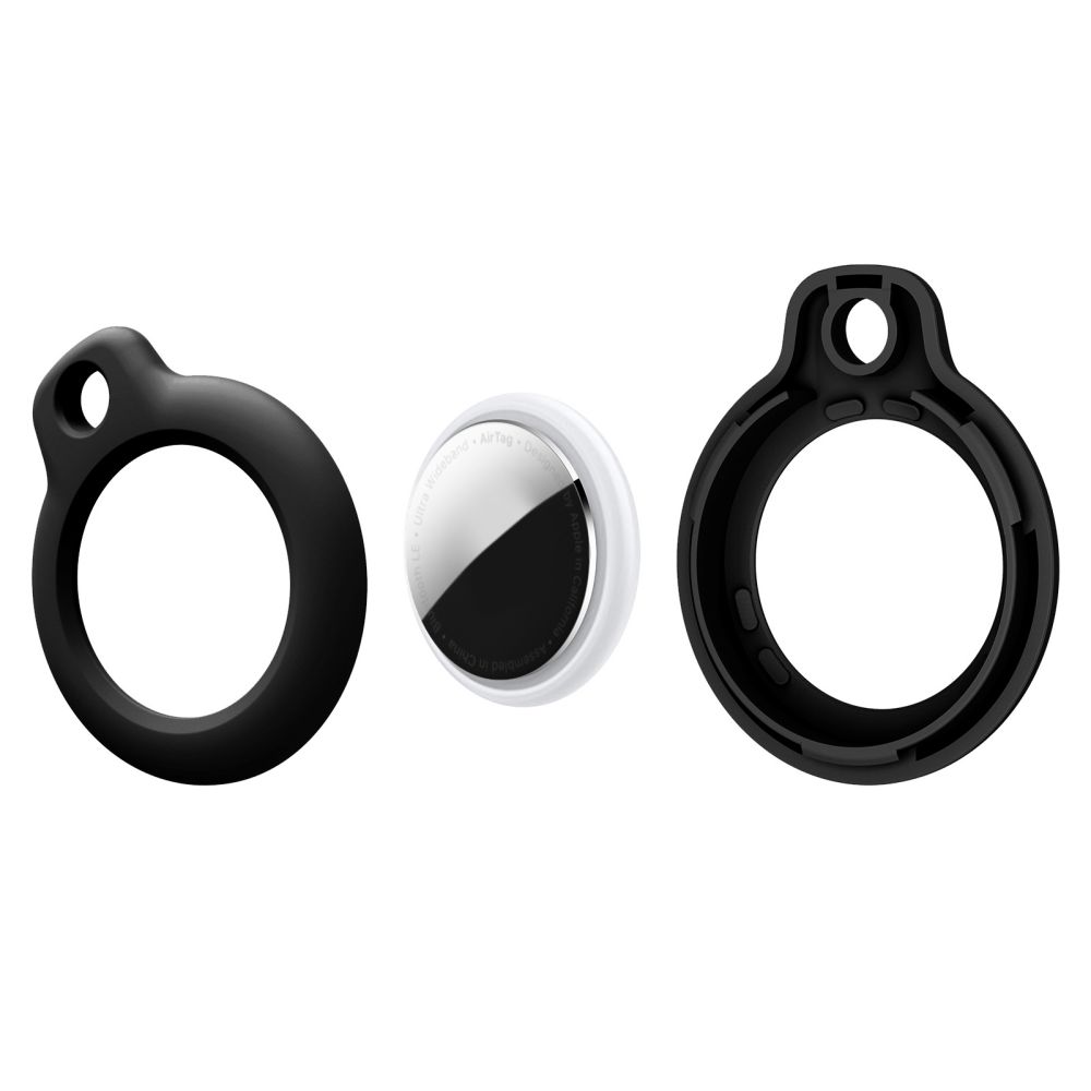 Tech-Protect Tech-Protect Apple AirTag 2/1 2-PACK Hållare Rough Svart