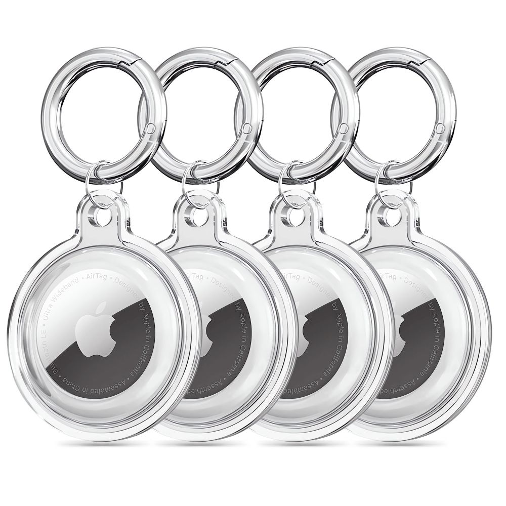 Tech-Protect Tech-Protect Apple AirTag 2/1 4-PACK Hållare Icon Transparent