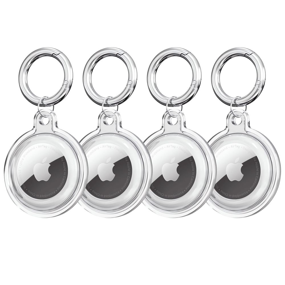 Tech-Protect Tech-Protect Apple AirTag 2/1 4-PACK Hållare Icon Transparent