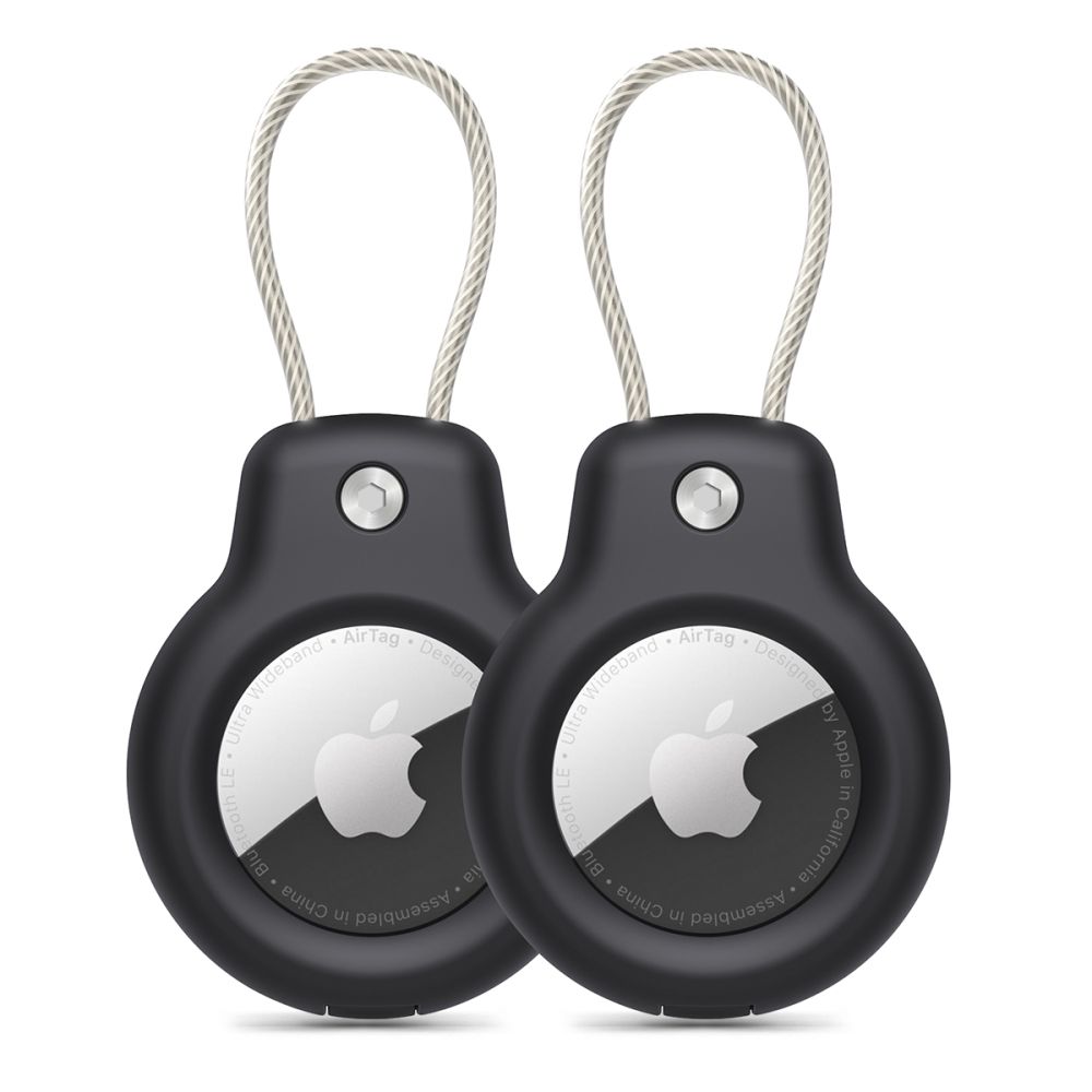 Tech-Protect Tech-Protect Apple AirTag 2/1 2-PACK Hållare Rough Vein Svart
