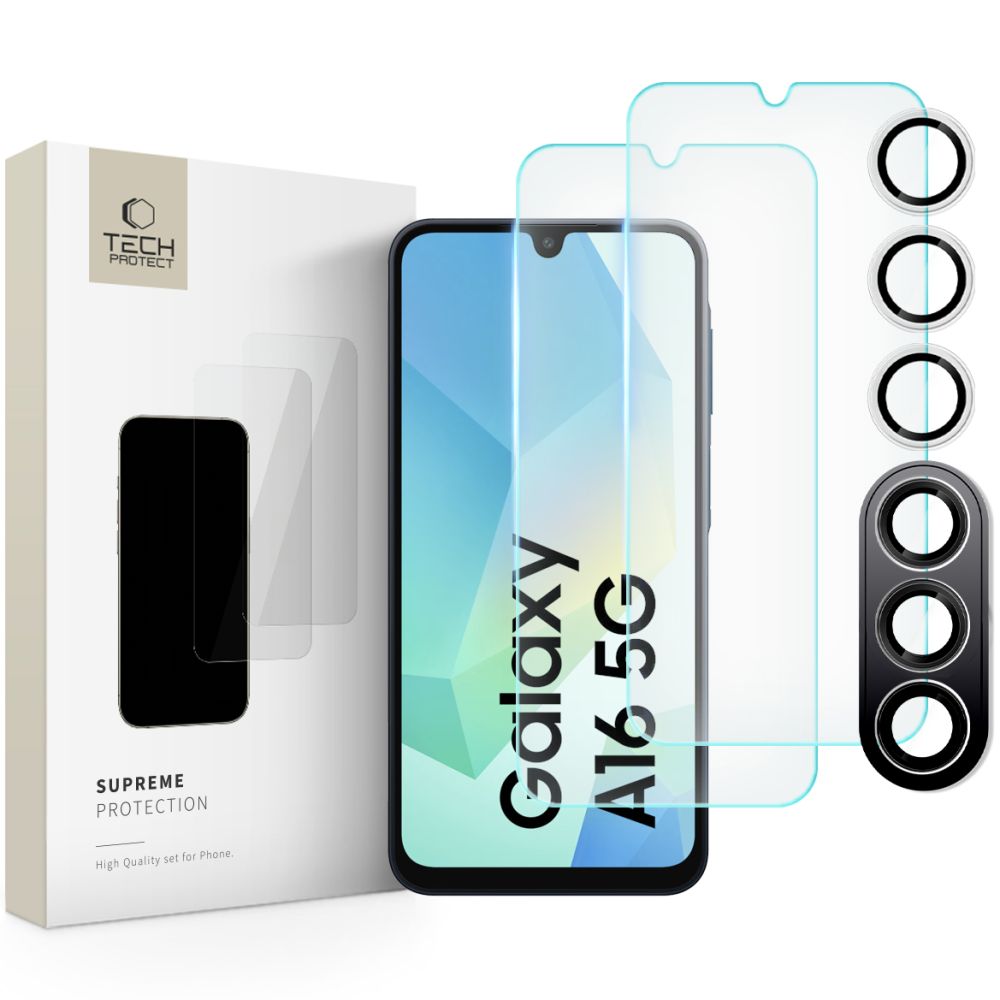 Tech-Protect Tech-Protect Samsung Galaxy A16 3-PACK Skärmskydd / Linsskydd
