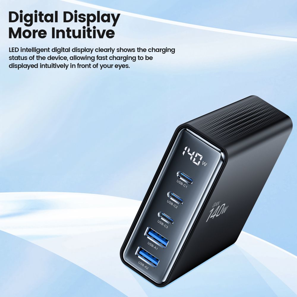 Tech-Protect Tech-Protect 140W Laddstation USB-C / USB-A Svart