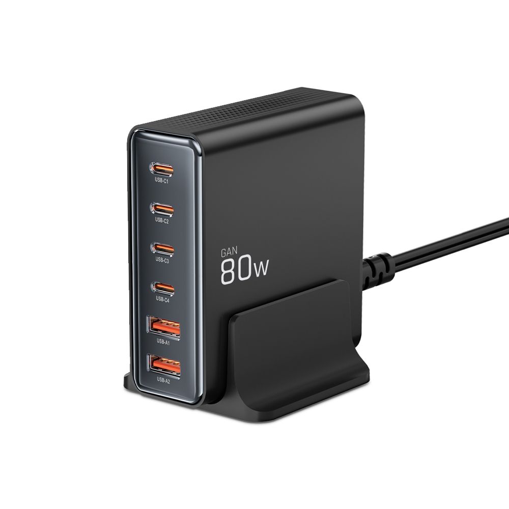Tech-Protect Tech-Protect 80W Laddstation USB-C / USB-A Svart