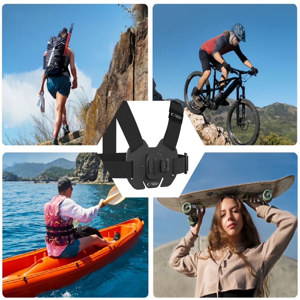 Tech-Protect Tech-Protect Bröstsele För GoPro / DJI Actionkamera Svart