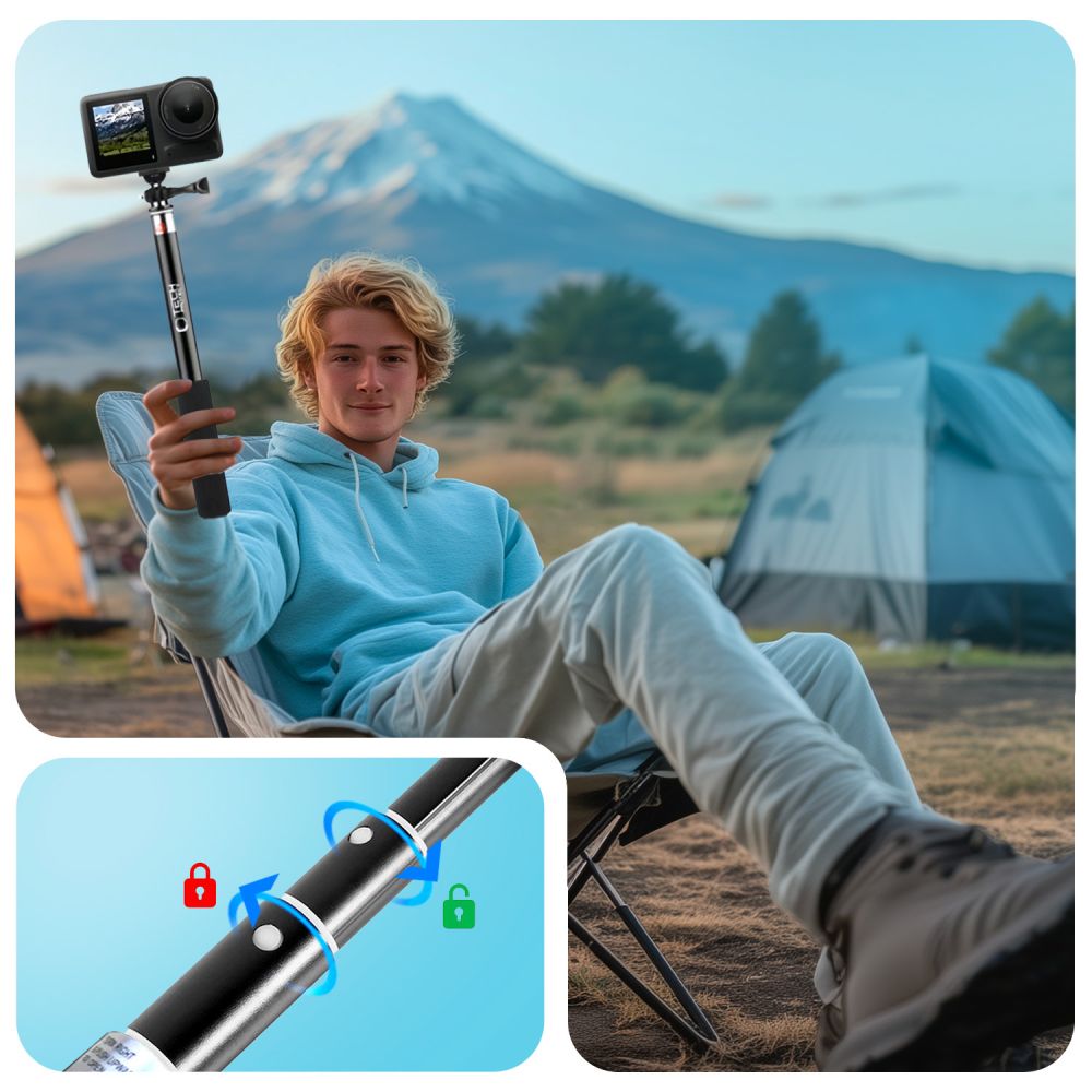 Tech-Protect Tech-Protect Selfiestick För GoPro / DJI Svart