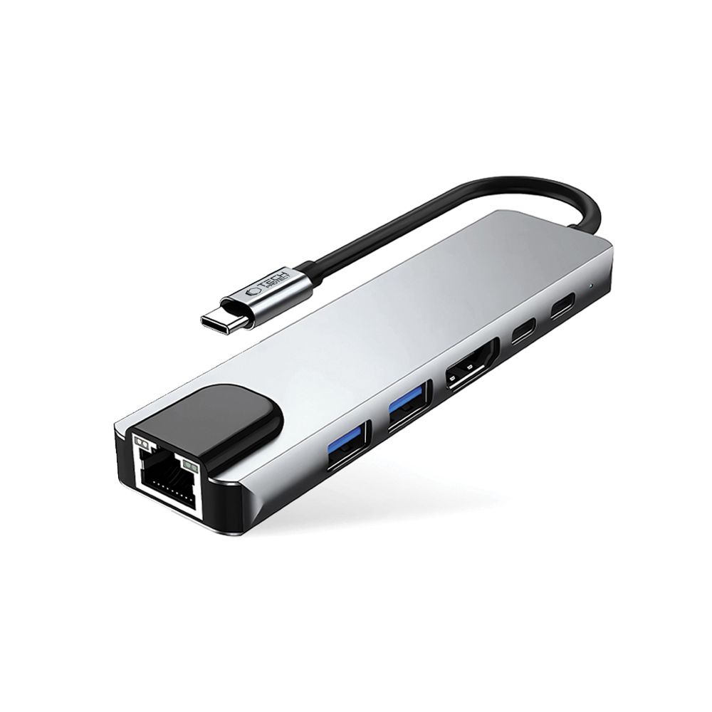 Tech-Protect Tech-Protect 6in1 USB-C Hub - USB-C / USB 3.0/2.0 / HDMI / RJ45