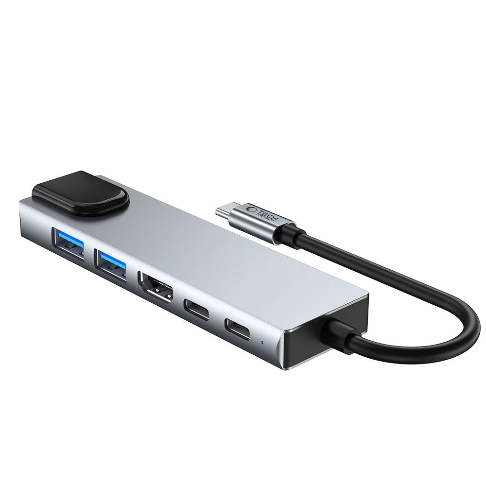 Tech-Protect Tech-Protect 6in1 USB-C Hub - USB-C / USB 3.0/2.0 / HDMI / RJ45