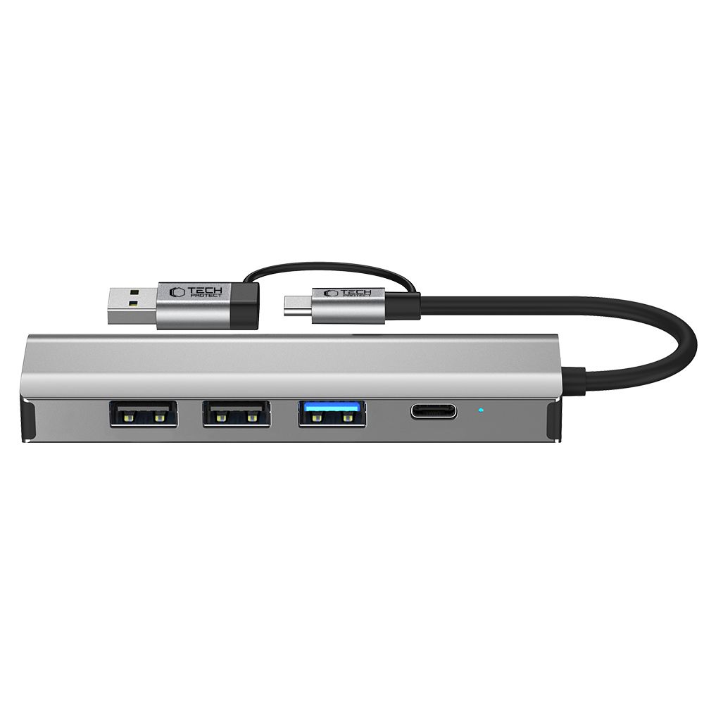 Tech-Protect Tech-Protect 5in1 USB-C/USB-A Hub - USB-C / USB 3.0/2.0 / RJ45