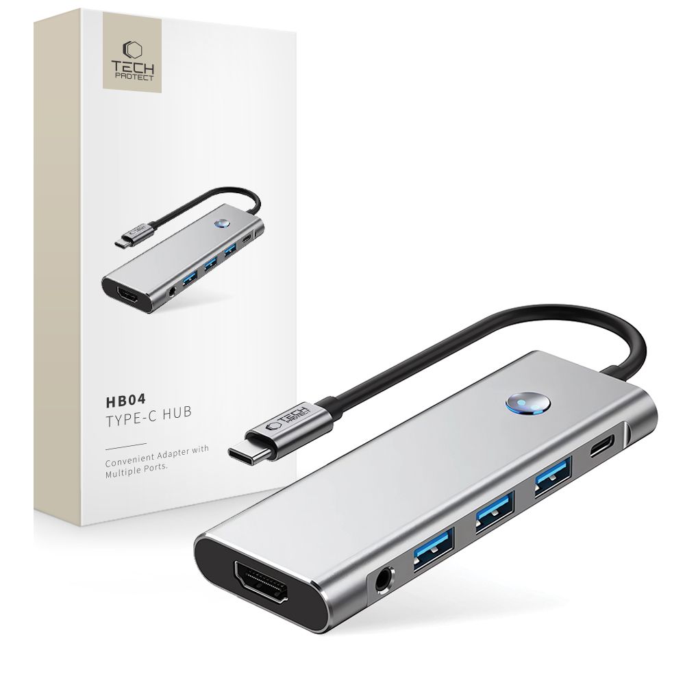 Tech-Protect Tech-Protect 9in1 USB-C Hub - USB-C/USB-A/HDMI/SD/TF/AV3.5