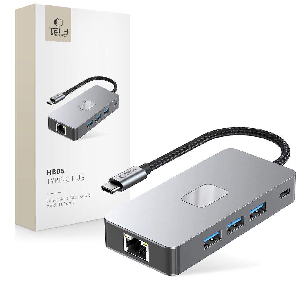 Tech-Protect Tech-Protect 9in1 USB-C Hub - USB-C/USB 3.0/2.0/HDMI/SD/TF/RJ45