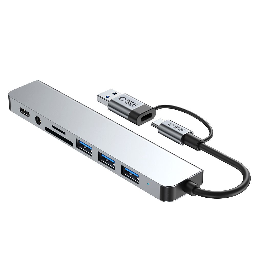 Tech-Protect Tech-Protect 8in1 USB-C/USB-A - USB-C/USB-A/SD/TF/AV3.5