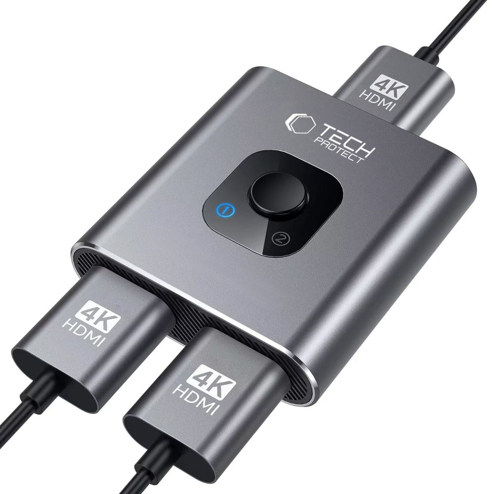 Tech-Protect Tech-Protect 2in1 4K 60Hz HDMI Adapter Grå
