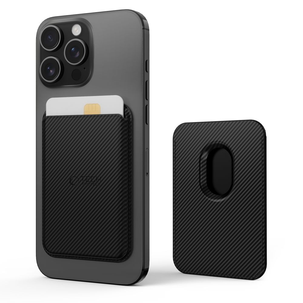 Tech-Protect Tech-Protect Magnetisk MagSafe Korthållare MagWallet Carbon