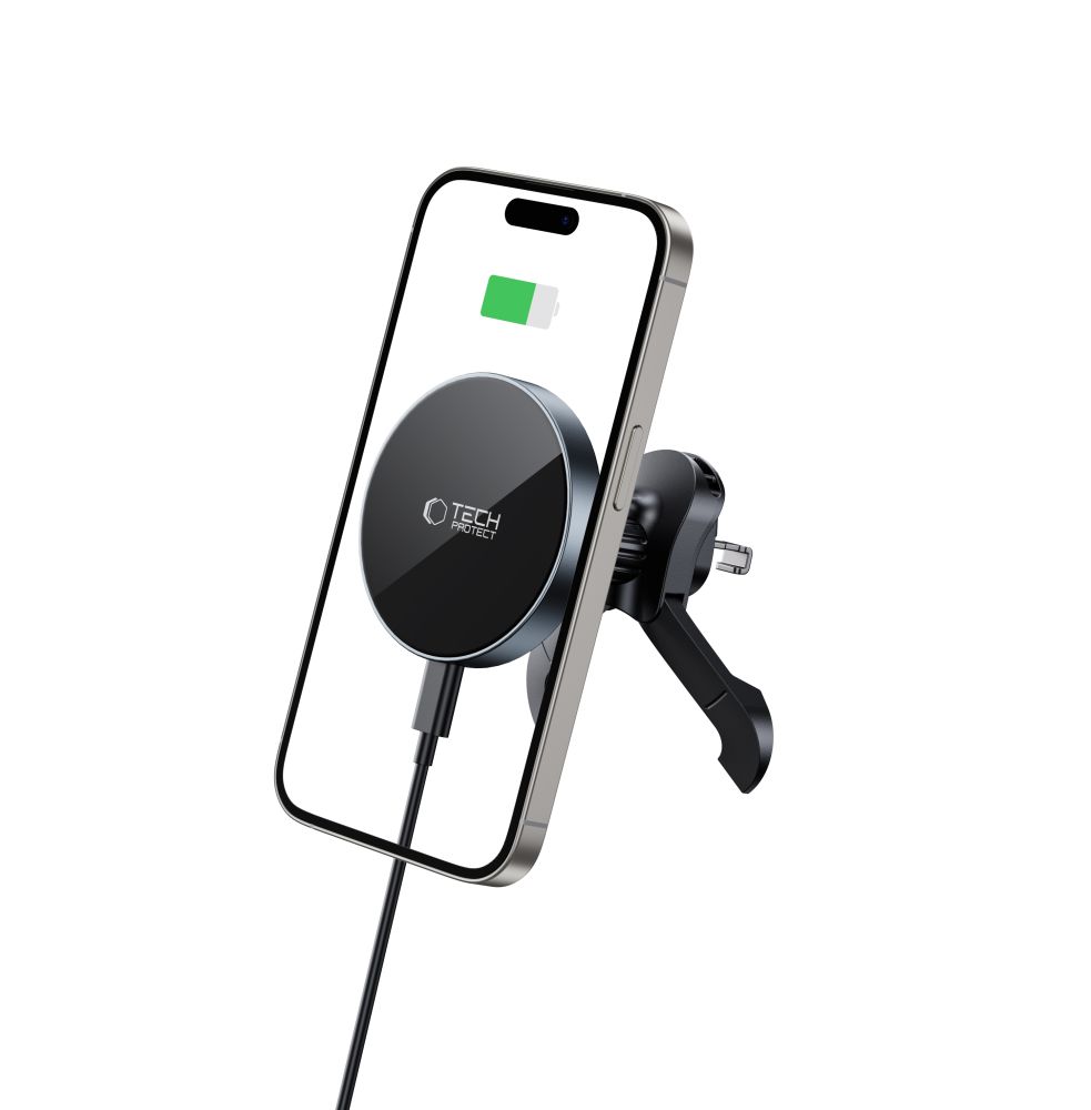 Tech-Protect Tech-Protect 15W Magnetisk MagSafe Laddare För Luftventil Svart