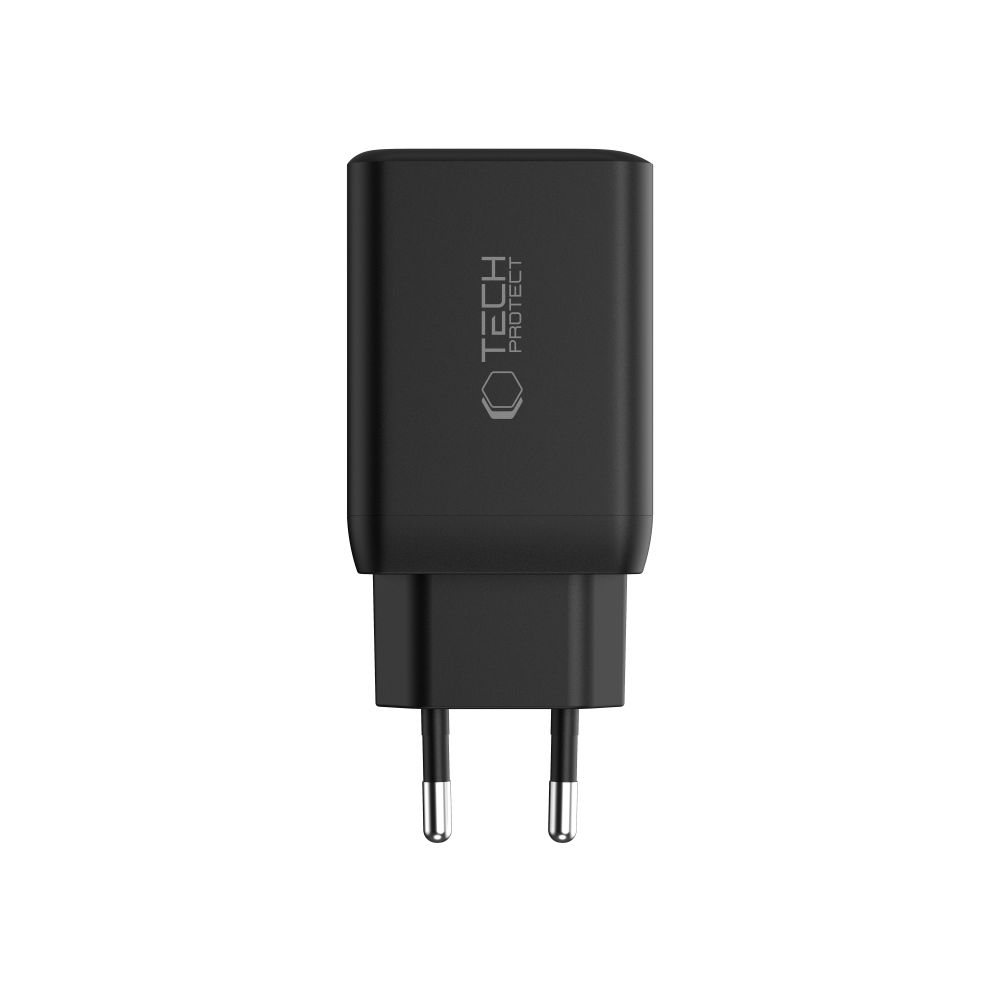 Tech-Protect Tech-Protect 45W PD 2x USB-C Väggladdare Svart