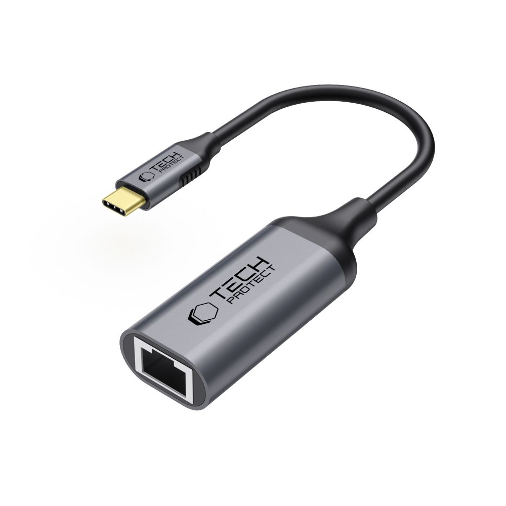 Tech-Protect Tech-Protect USB-C - RJ45 Ethernet Adapter Ultraboost Svart