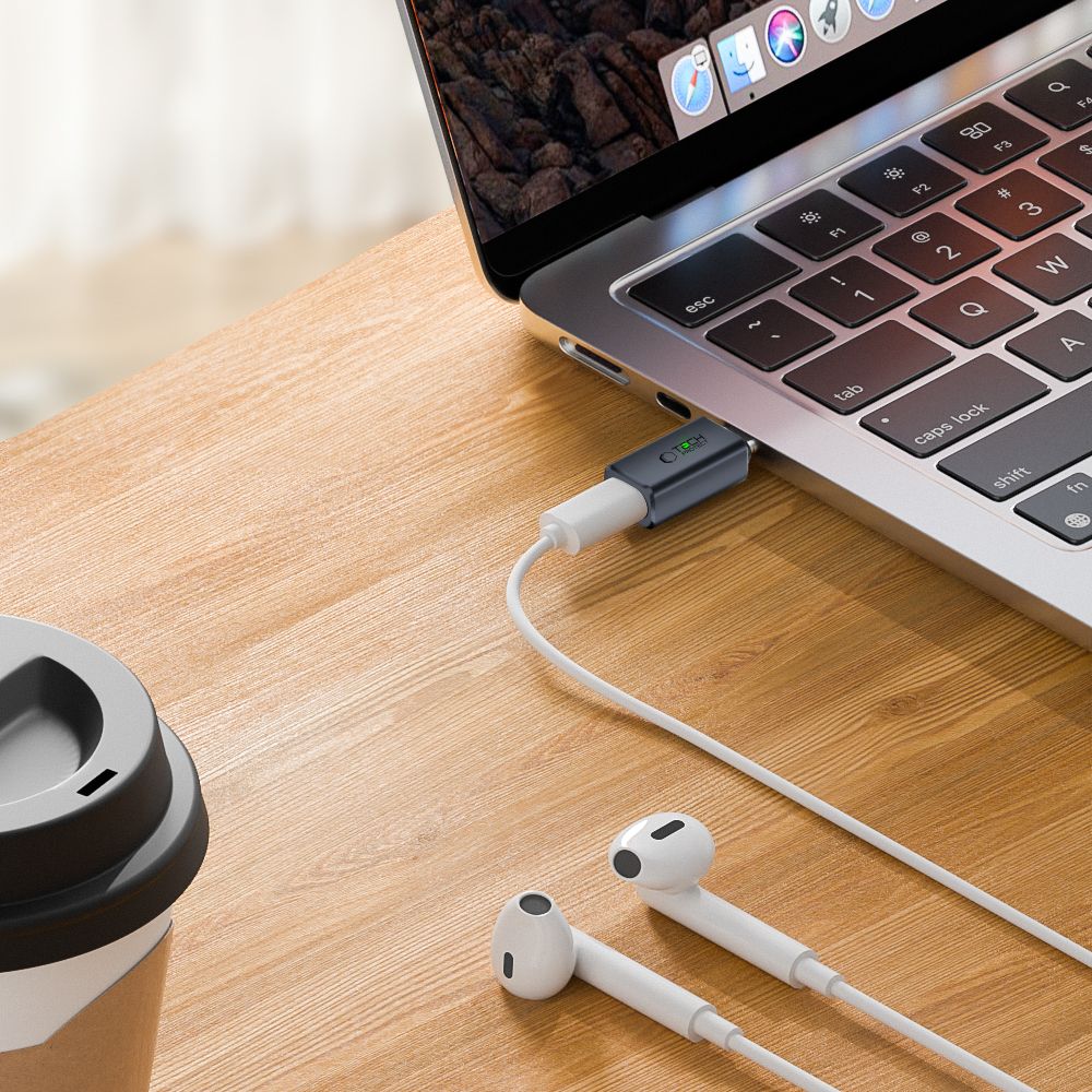 Tech-Protect Tech-Protect USB-C - Lightning Ljudadapter Ultraboost Grå