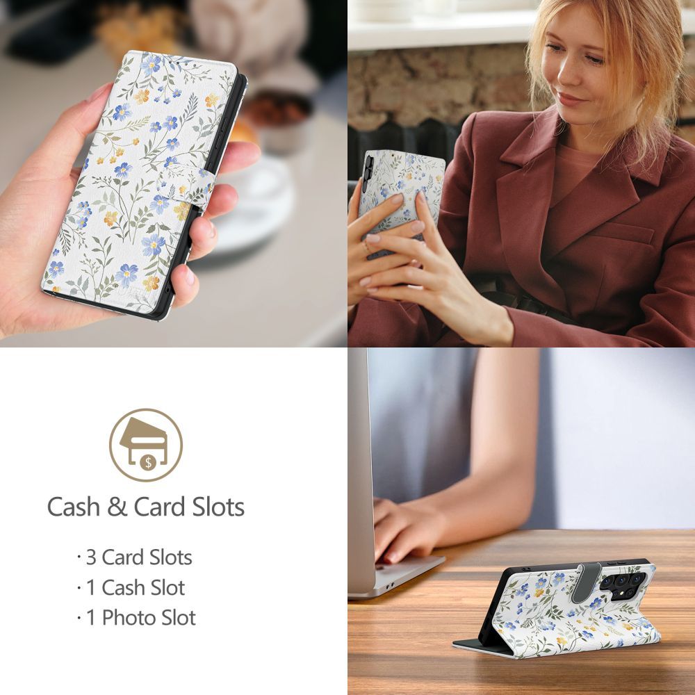 Tech-Protect Tech-Protect Galaxy A56 5G Fodral Läder Spring Flowers