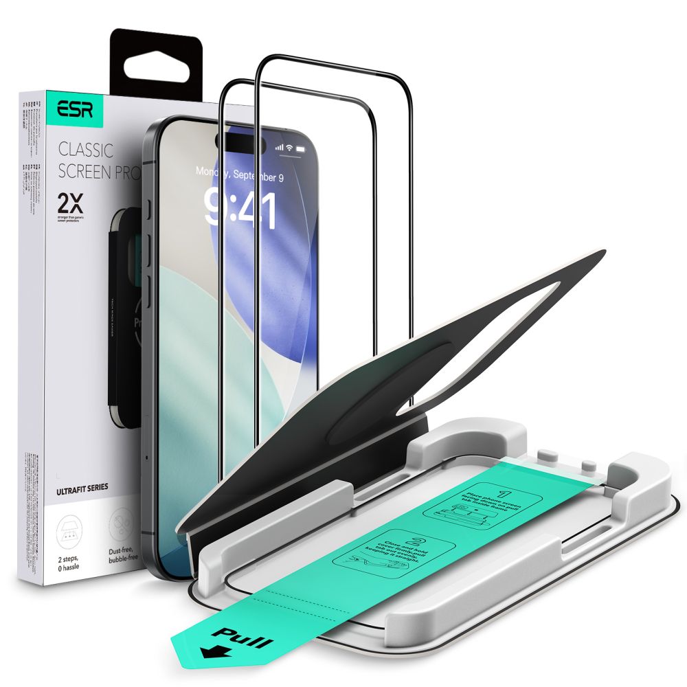 ESR ESR iPhone 17 Pro Max 2-PACK Skärmskydd UltraFit Härdat Glas Transparent