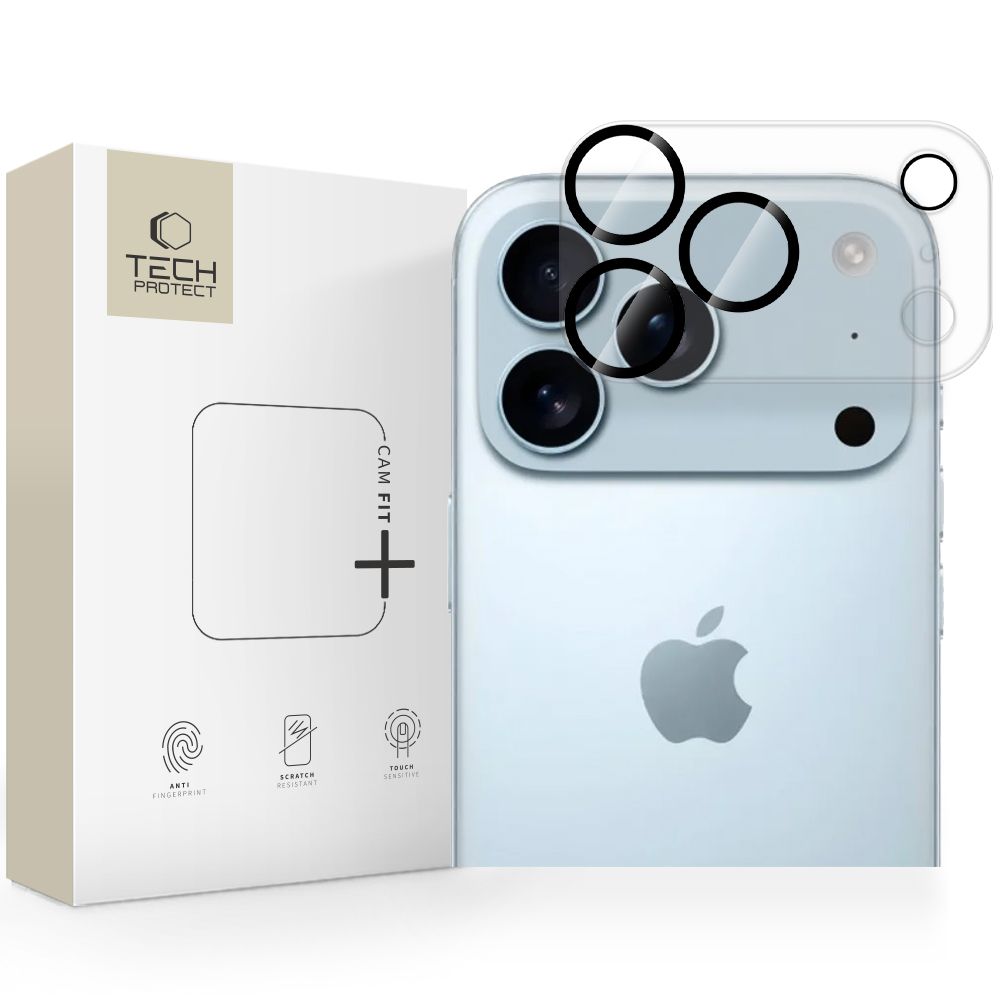 Tech-Protect Tech-Protect iPhone 17 Pro Linsskydd CamFit+ Transparent