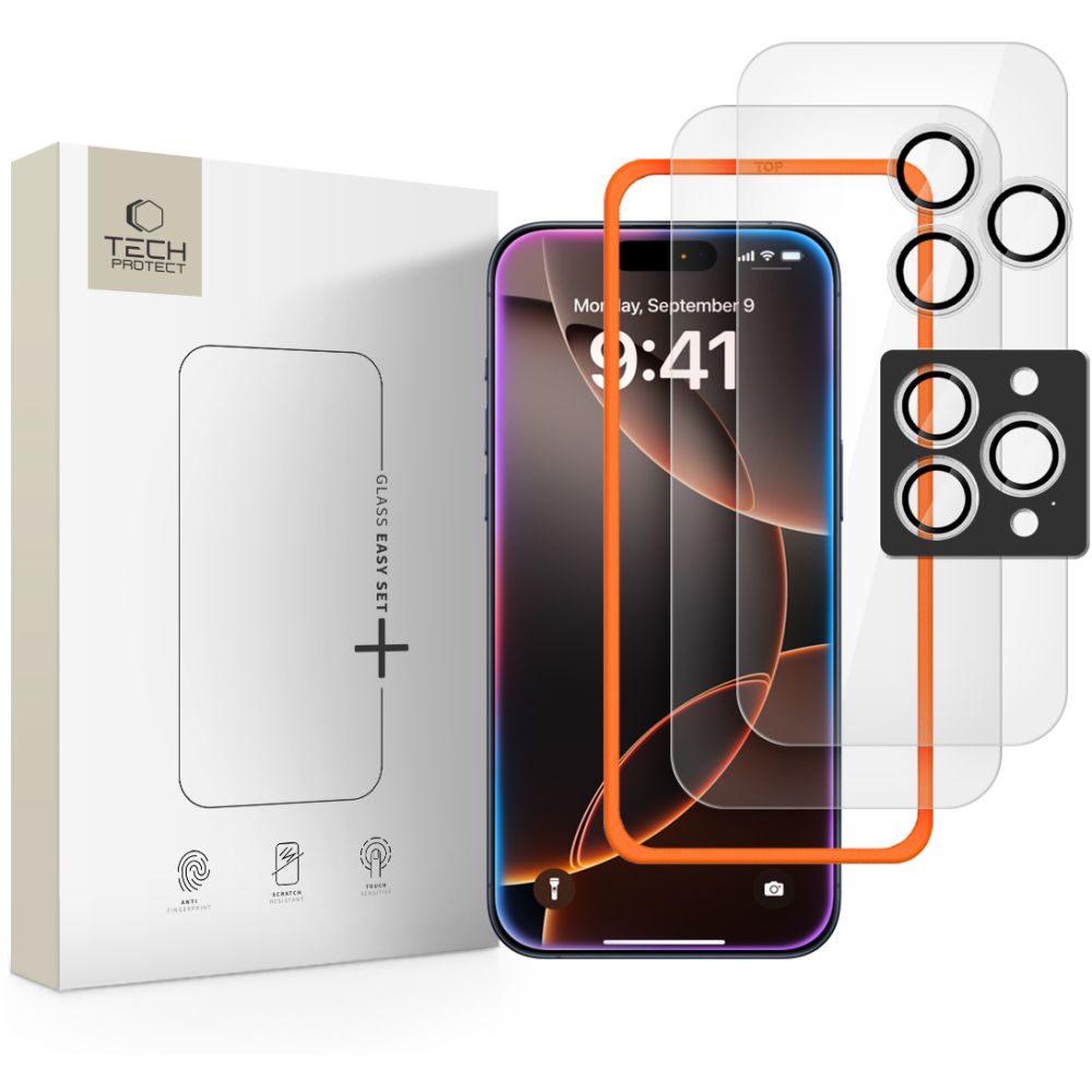 Tech-Protect Tech-Protect iPhone 17 Pro/16 Pro 3-PACK Skärmskydd/Linsskydd