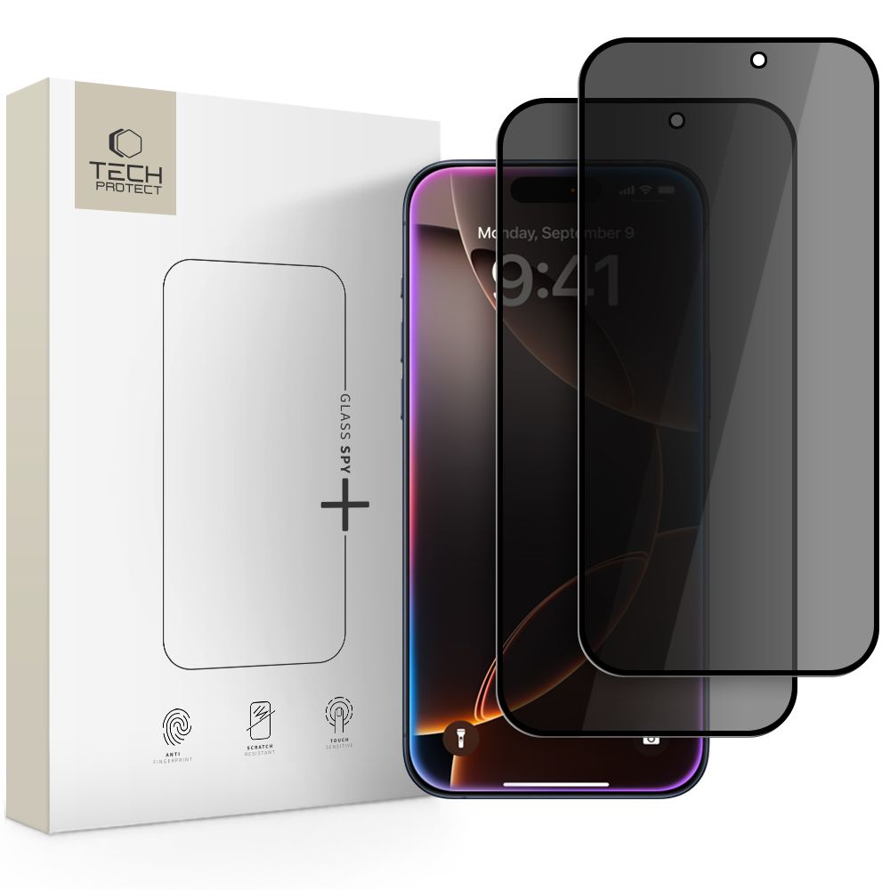 Tech-Protect Tech-Protect iPhone 17 Pro Max/16 Pro Max 2-PACK Skärmskydd Härdat Glas Privacy