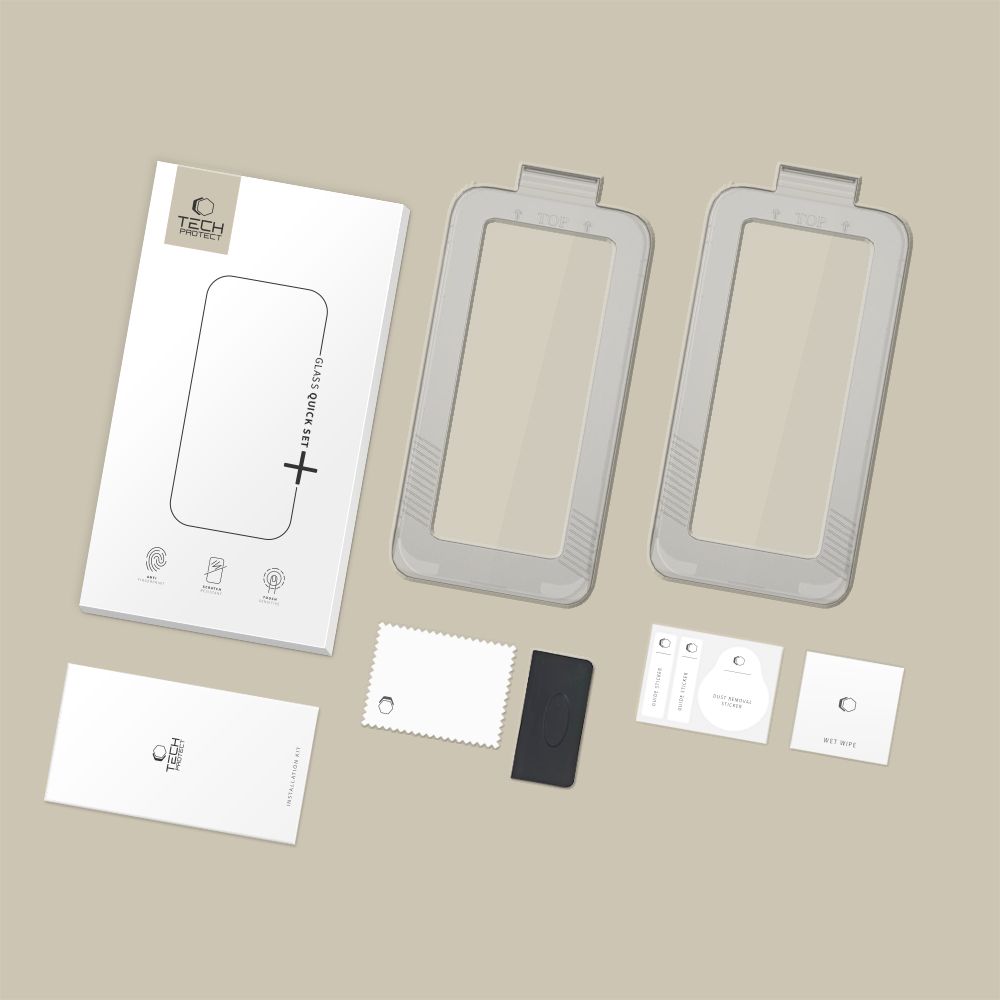 Tech-Protect Tech-Protect iPhone 17 2-PACK Skärmskydd Quick Set+ Svart