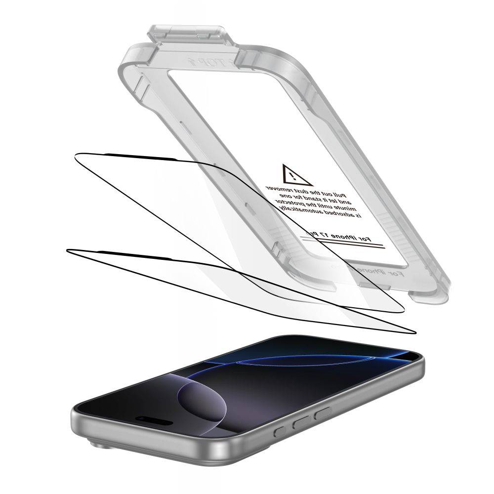 Tech-Protect Tech-Protect iPhone 17 Pro 2-PACK Skärmskydd Quick Set+ Svart