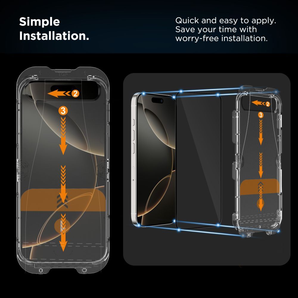 Tech-Protect Tech-Protect iPhone 17 Pro 2-PACK Skärmskydd Quick Set+ Svart