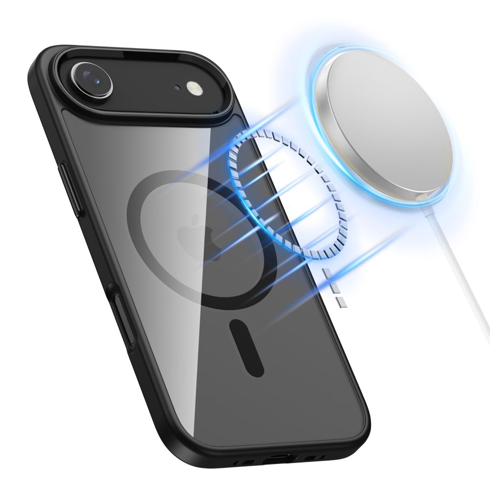 Tech-Protect Tech-Protect iPhone Air Skal MagSafe BasicMag Matt Svart/Transparent