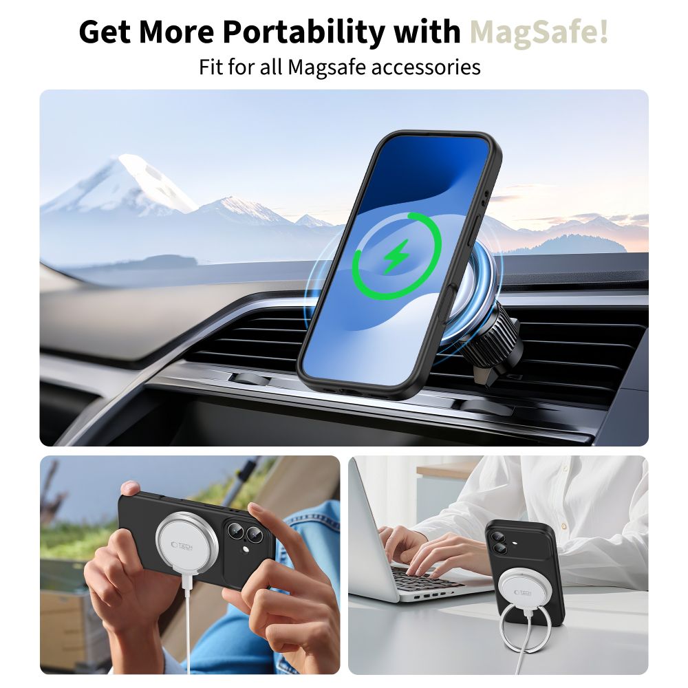 Tech-Protect Tech-Protect iPhone 17 Skal MagSafe Silicone Svart